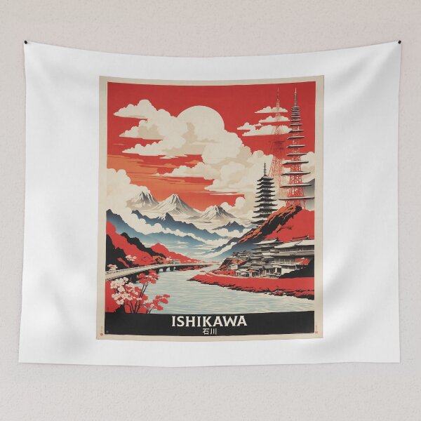 Item preview, Ishikawa Japan Vintage Poster Tourism designed and sold by TravelersGems.