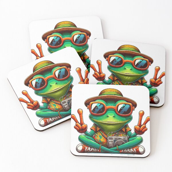 Item preview, Frog Peace Sign - Colorful Frog  designed and sold by JessArty ⭐⭐⭐⭐⭐.