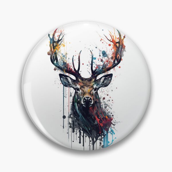 Item preview, Deer I in splattered paint effect designed and sold by Jerhus.