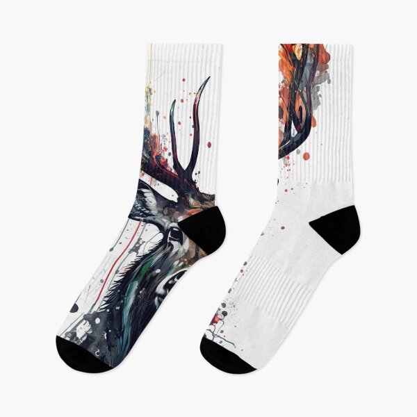 Item preview, Deer I in splattered paint effect designed and sold by Jerhus.