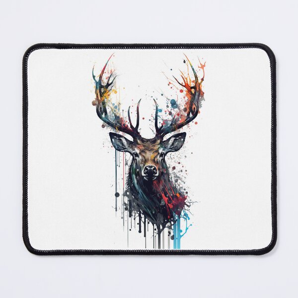 Item preview, Deer I in splattered paint effect designed and sold by Jerhus.
