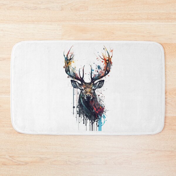 Item preview, Deer I in splattered paint effect designed and sold by Jerhus.