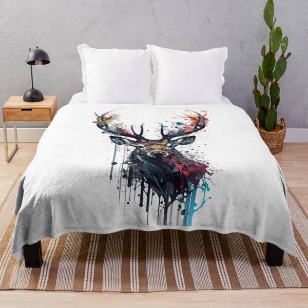Item preview, Deer I in splattered paint effect designed and sold by Jerhus.