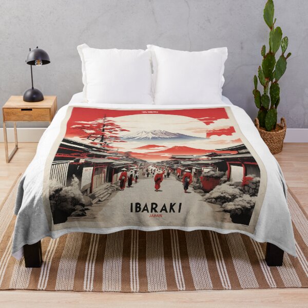 Item preview, Ibaraki Japan Vintage Poster Tourism  designed and sold by TravelersGems.
