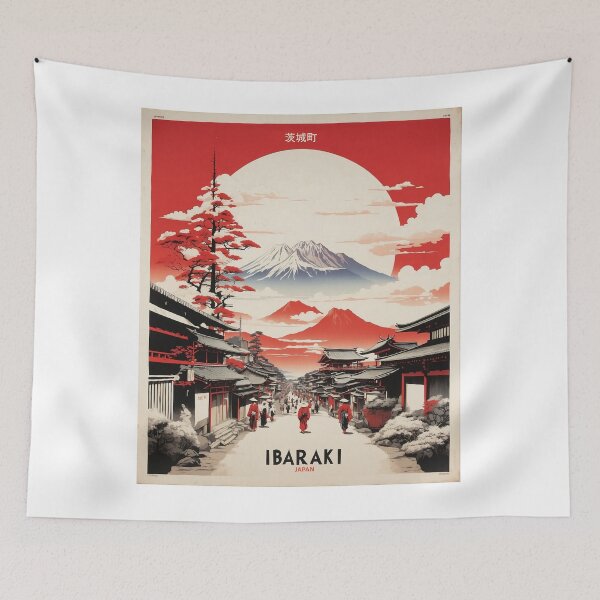 Item preview, Ibaraki Japan Vintage Poster Tourism  designed and sold by TravelersGems.
