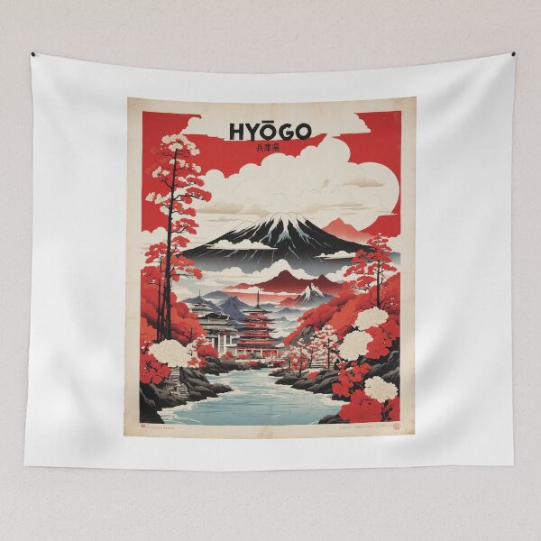 Item preview, Hyogo Japan Vintage Poster Tourism 2 designed and sold by TravelersGems.