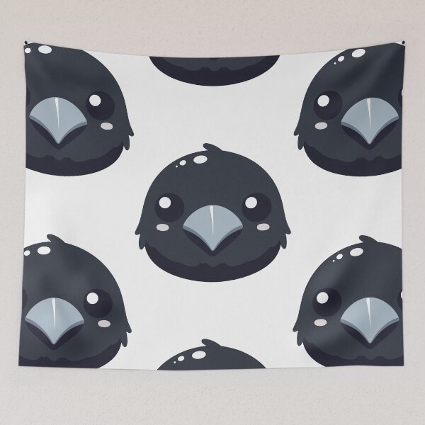 Item preview, Cute Vectoral Crow Face designed and sold by ArtfulWeave.