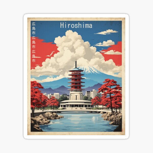Item preview, Hiroshima Japan Vintage Poster Tourism 2 designed and sold by TravelersGems.