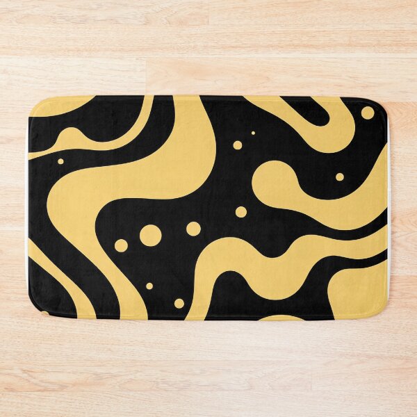 Item preview, Abstract, stylish print with geometric shapes. Black background, gold lines. designed and sold by Harmonysens.