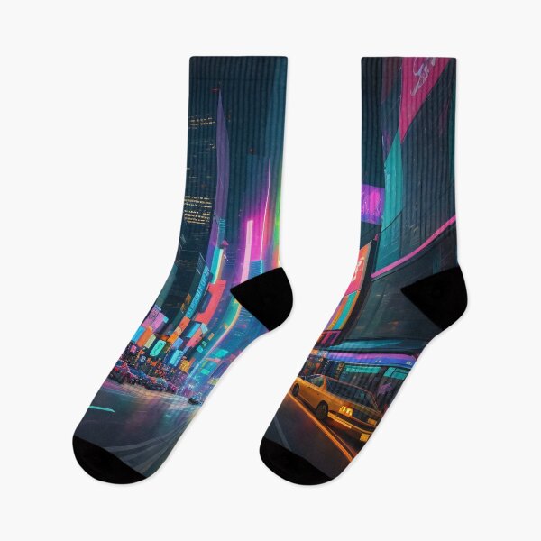 Item preview, Neon Pulse: The Vibrant Heartbeat of Cityscapes designed and sold by ArtComixHaven.