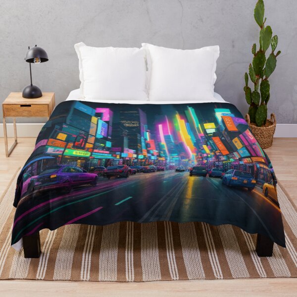 Item preview, Neon Pulse: The Vibrant Heartbeat of Cityscapes designed and sold by ArtComixHaven.