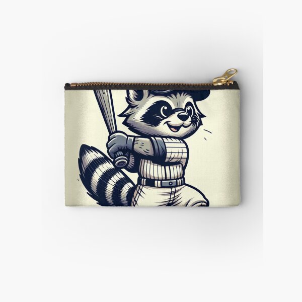 Item preview, Cartoon Raccoon Swinging a Baseball Bat designed and sold by Zestpond.