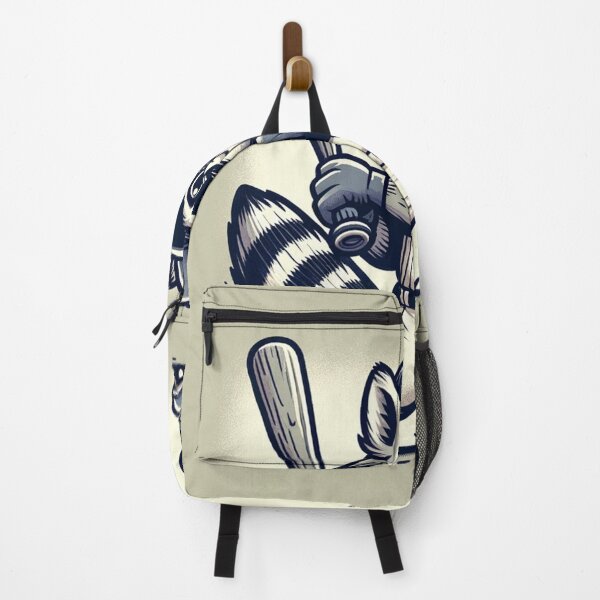 Item preview, Cartoon Raccoon Swinging a Baseball Bat designed and sold by Zestpond.