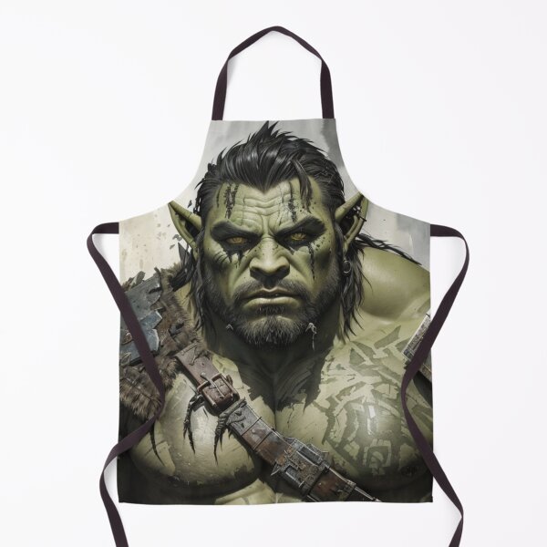 Item preview, A green rugged menacing orc designed and sold by mikaws.