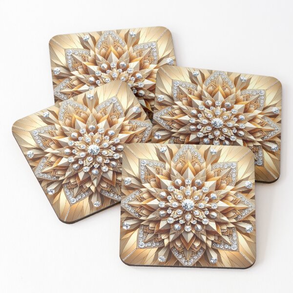 Item preview, Diamond-Encrusted Golden Bloom: A Kaleidoscope of Splendor designed and sold by APARTAI EU.
