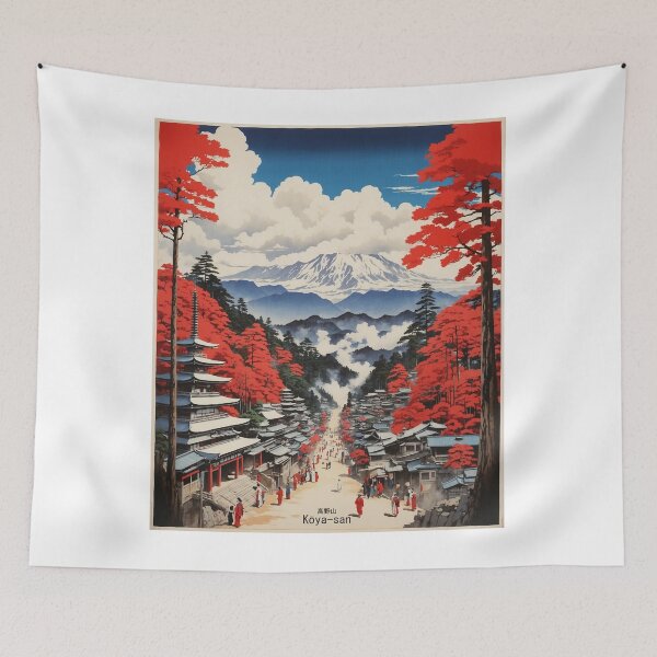Item preview, Koya san Japan Vintage Poster Tourism  designed and sold by TravelersGems.