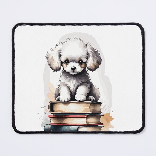 Item preview, Pom Pom Professor: Poodle Poised Atop a Tower of Tomes designed and sold by cutie1pie1dogs.