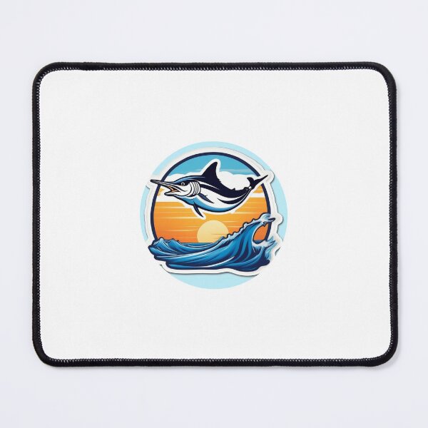 Item preview, Blue Marlin Jumping designed and sold by MixedBags.