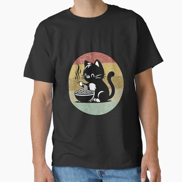 Item preview, Cute Cat Eating Ramen designed and sold by irek07.