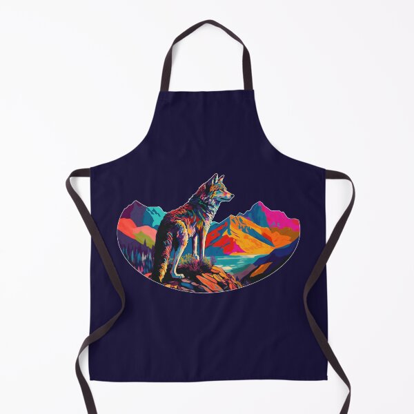 Item preview, Colorful Wolf in the Mountains designed and sold by NaNaSpaceStore.