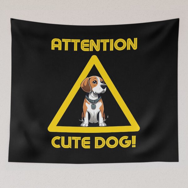 Item preview, Attention Dog Cute puppy Beagle Dog lover gift designed and sold by Golden-Heaven.