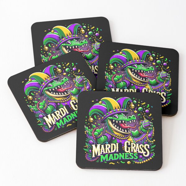 Item preview, Mardi Gras Alligator Madness Festive Tee designed and sold by MAPDDesigns.