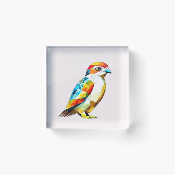 Item preview, Coloured Falcon Birds of Prey Geometric Shaped Artwork designed and sold by Geonimalia.