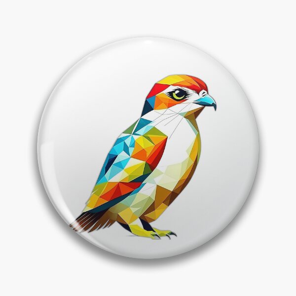 Item preview, Coloured Falcon Birds of Prey Geometric Shaped Artwork designed and sold by Geonimalia.