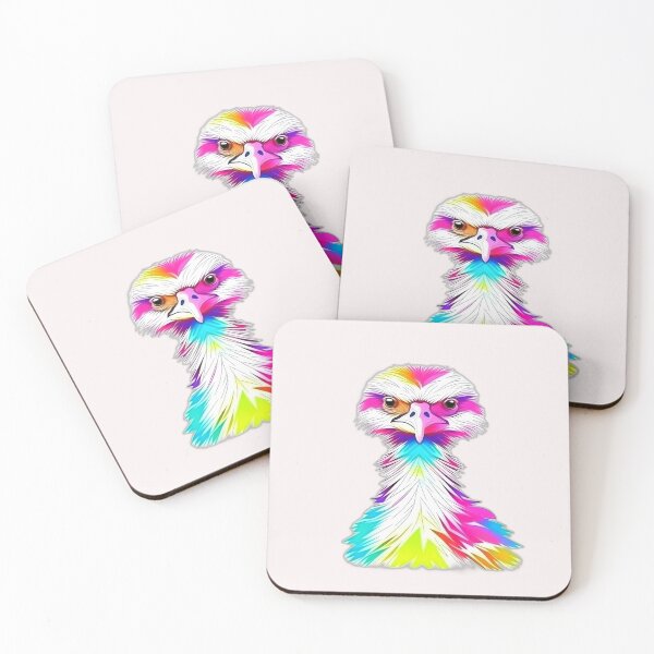 Item preview, Colourful Large Ostrich Geometric Shaped Artwork designed and sold by Geonimalia.
