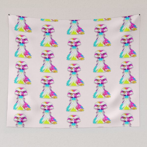 Item preview, Colourful Large Ostrich Geometric Shaped Artwork designed and sold by Geonimalia.