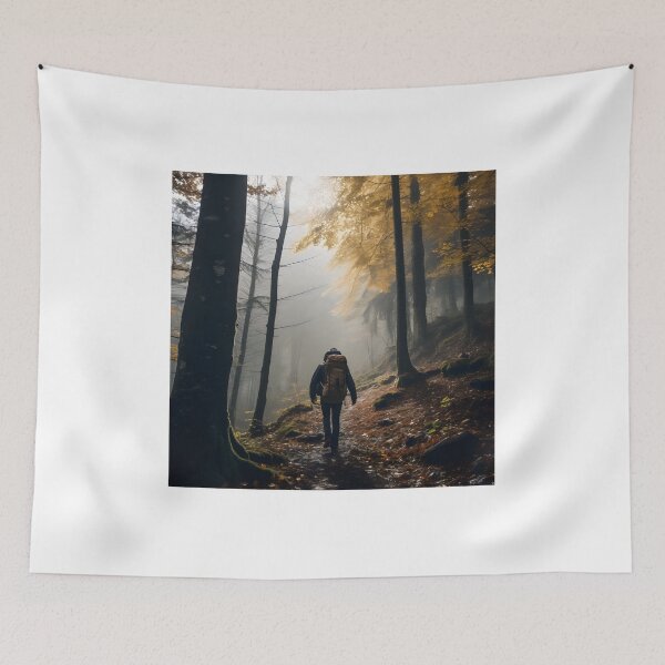 Item preview, Solitude in the Autumn Foggy Forest designed and sold by Shirtastically.