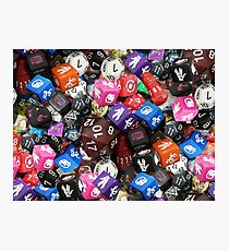 d20 dice Photographic Print