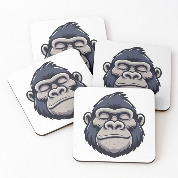 Item preview, A Tranquil Gorilla: Serenity Captured in Closed-Eyed Repose designed and sold by Colorful Dreams.