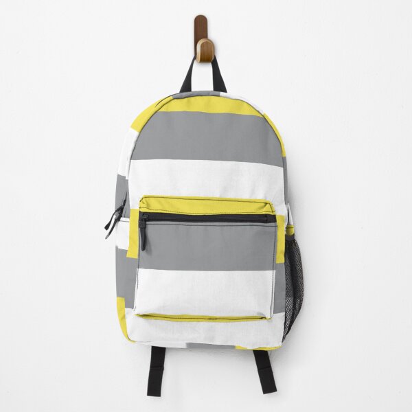 Item preview, Yellow Gray White Stripes Pattern designed and sold by ValeriesGallery.