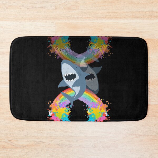 Item preview, "Chromatic Encounter: Sharks and Rainbows designed and sold by AlmostMaybNevr.