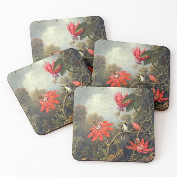 Item preview, Hummingbird and Passionflowers (ca. 1875–1885) in high resolution by Martin Johnson Heade designed and sold by Suzana Djordjevic.