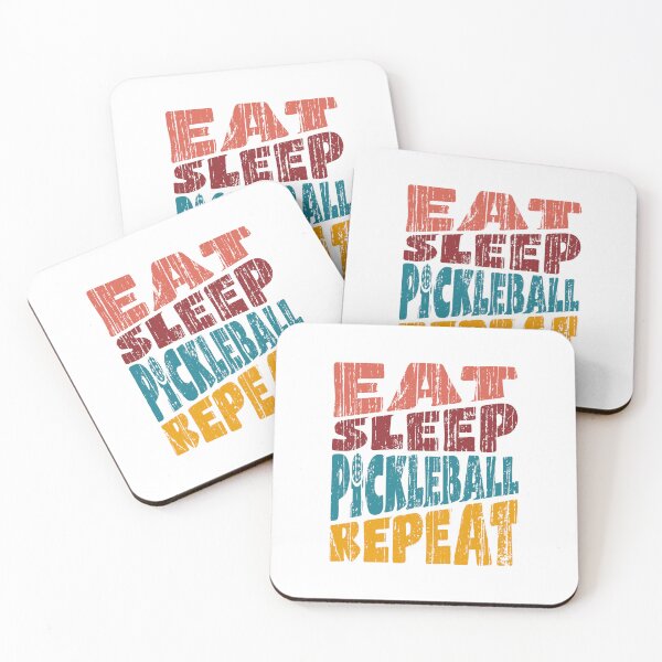 Item preview, Copy of Eat Sleep Pickleball Repeat on White designed and sold by sweetbelle.