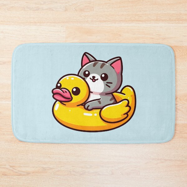 Item preview, Cute cat in a duckling float - Pool Party designed and sold by Ingridpd.