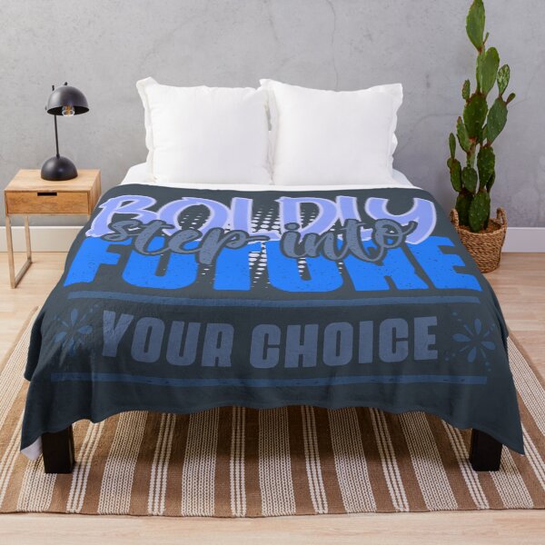 Item preview, Boldly step into the future – your choice! Motivation to act to achieve success in shades of blue and gray designed and sold by SplashTastic.