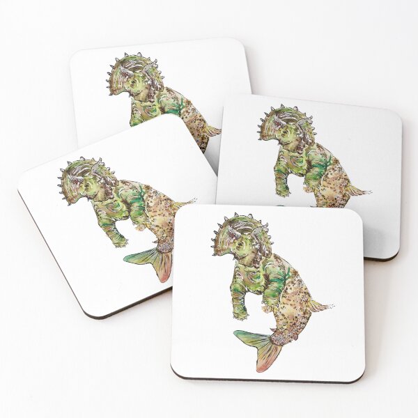 Item preview, Triceratops Dinosaur Mermaid  designed and sold by Aquabunart.