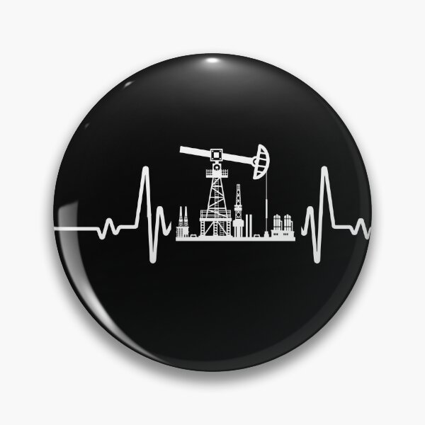 Item preview, Minimalistic Oil Rig Life Line Heartbeat designed and sold by WildWoodWaver.