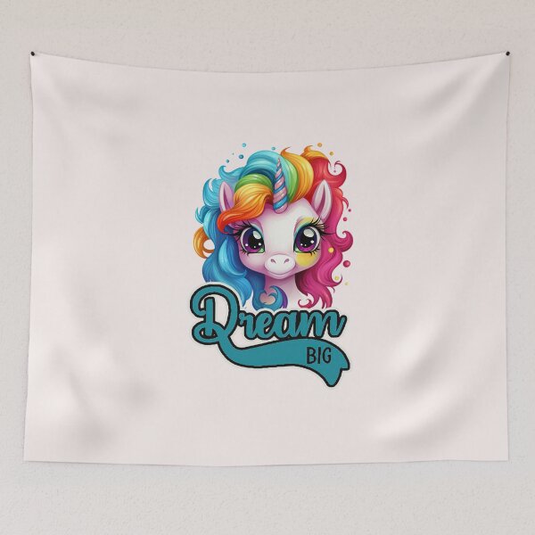 Item preview, Rainbow Unicorn "Dream Big" designed and sold by Driftwood Spirits.