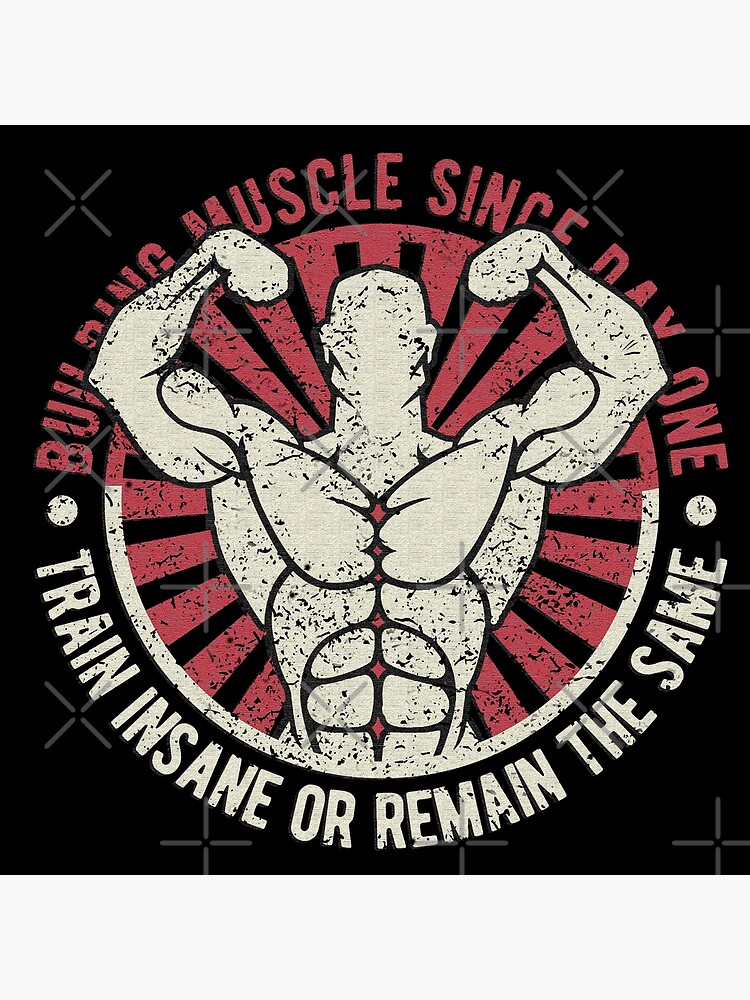 Train Insane Bodybuilder Motivation Poster By Mdam Redbubble 7449