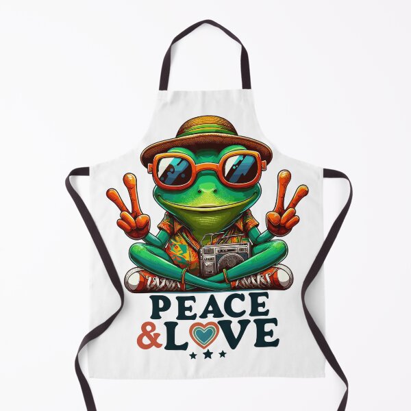 Item preview, Frog Peace Sign - Colorful Cool Frog  designed and sold by JessArty ⭐⭐⭐⭐⭐.