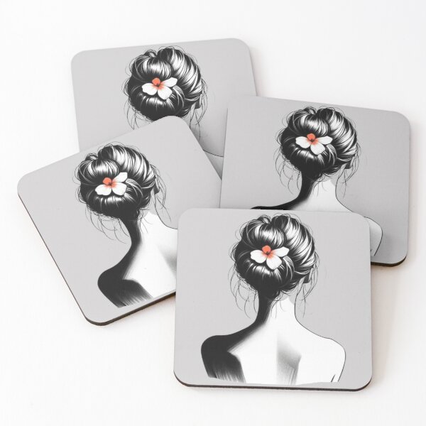 Item preview, Woman with bun and hairpin designed and sold by Chaput Store.