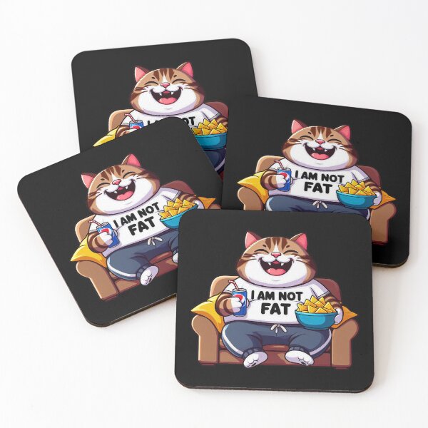 Item preview, I Am Not Fat meme Tabby Cat Couch Potato Nachos Soft Drink designed and sold by plushism.
