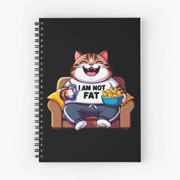 Item preview, I Am Not Fat meme Tabby Cat Couch Potato Nachos Soft Drink designed and sold by plushism.