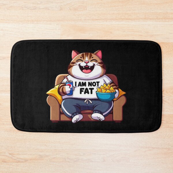 Item preview, I Am Not Fat meme Tabby Cat Couch Potato Nachos Soft Drink designed and sold by plushism.