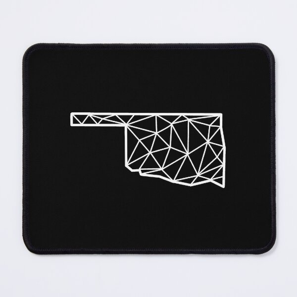 Item preview, Geometric Oklahoma State Design - White Lines designed and sold by anne-dromeda.