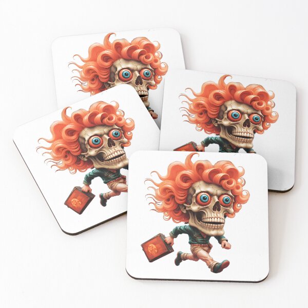 Item preview, Crimson-Haired Bobble Head Harbinger: A Surreal Sprint Through Dreamscape Dimensions. designed and sold by Aroncross111.